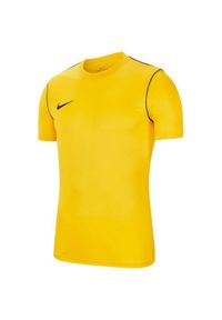 Nike - Męska Koszulka Z Krótkim Rękawem Dry Park 20. Kolor: żółty. Długość rękawa: krótki rękaw. Długość: krótkie