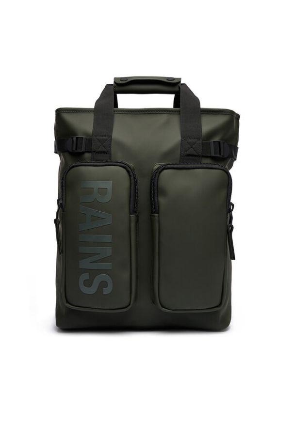 Rains Plecak Texel Tote 14240 Khaki. Kolor: brązowy. Materiał: materiał