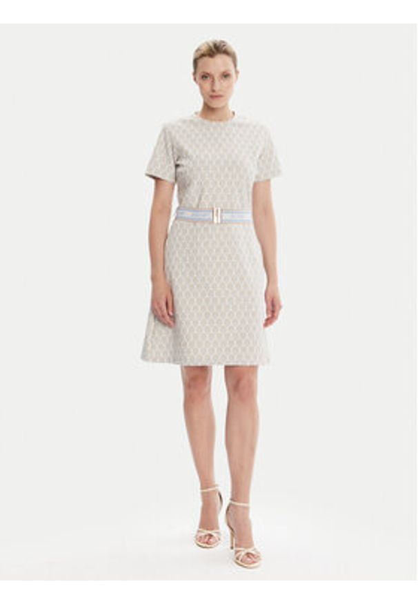 JOOP! Sukienka codzienna 58 253JE58Trish 30047790 Beżowy Regular Fit. Okazja: na co dzień. Kolor: beżowy. Materiał: syntetyk. Typ sukienki: proste. Styl: casual
