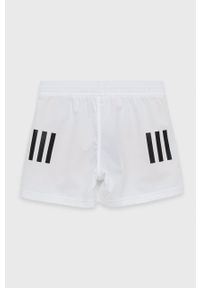 adidas Performance Szorty dziecięce GI7638 kolor biały regulowana talia. Okazja: na co dzień. Kolor: biały. Materiał: tkanina, poliester. Wzór: nadruk. Styl: casual #2