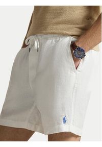 Polo Ralph Lauren Szorty materiałowe 710P08205501 Biały Regular Fit. Kolor: biały. Materiał: len #5