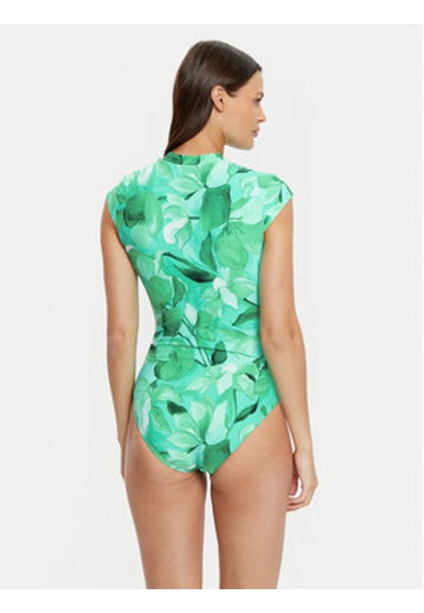 Seafolly Strój kąpielowy Secret Garden 60276-220 Zielony. Kolor: zielony. Materiał: syntetyk