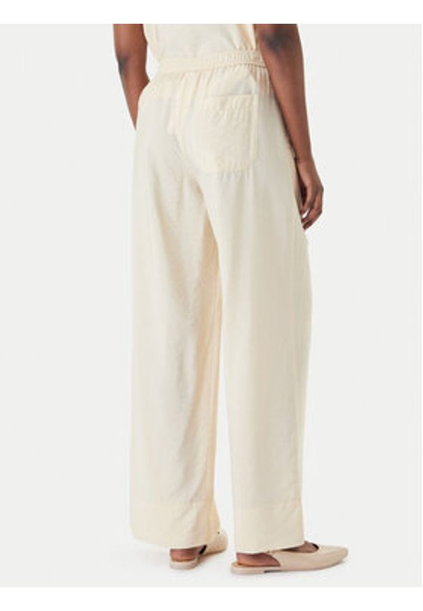 Marella Spodnie materiałowe Eremi 2613131154 Beżowy Regular Fit. Kolor: beżowy. Materiał: wiskoza