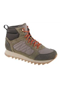 Buty Merrell Alpine Sneaker Mid Plr Wp 2 M J004291 zielone. Zapięcie: sznurówki. Kolor: zielony. Materiał: skóra, guma, tkanina, zamsz