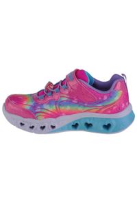 skechers - Buty sportowe Sneakersy dziewczęce, Skechers Flutter Heart Lights-Groovy Swirl. Kolor: różowy. Sport: turystyka piesza