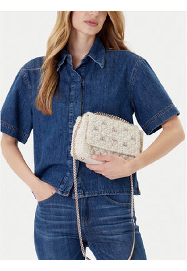 Guess Torebka Everlee HWAT86 79210 Beżowy. Kolor: beżowy