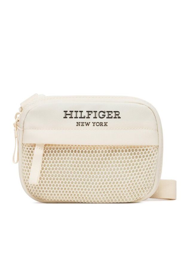 TOMMY HILFIGER - Tommy Hilfiger Saszetka Monotype Crossover AU0AU01838 Beżowy. Kolor: beżowy. Materiał: materiał