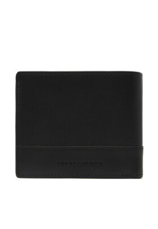 TOMMY HILFIGER - Tommy Hilfiger Duży Portfel Męski Th Corp Cc Flap And Coin AM0AM13246 Czarny. Kolor: czarny. Materiał: skóra