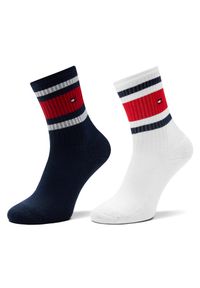 TOMMY HILFIGER - Zestaw 2 par wysokich skarpet dziecięcych Tommy Hilfiger. Kolor: niebieski