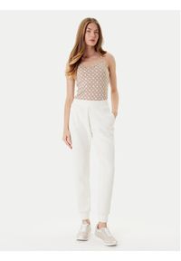 Guess Top V5YP11 MC03W Beżowy Slim Fit. Kolor: beżowy. Materiał: syntetyk #5