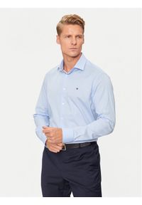 TOMMY HILFIGER - Tommy Hilfiger Koszula MW0MW38347 Błękitny Slim Fit. Kolor: niebieski. Materiał: bawełna #1