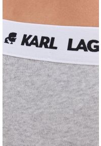 Karl Lagerfeld Spodnie piżamowe 215M2182 męskie kolor szary gładka. Kolor: szary. Materiał: bawełna, materiał, dzianina, lyocell, tkanina, jedwab. Wzór: gładki #3