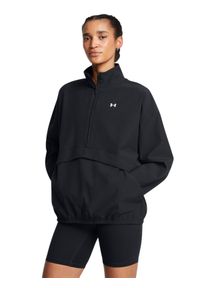 Kurtka treningowa damska Under Armour Armoursport Anorak - czarna. Kolor: czarny. Materiał: elastan, materiał, tkanina, poliester. Sport: fitness