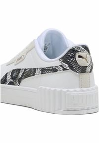 Puma - Damskie sneakersy Carina 3.0 Snake Chic PUMA White Vapor Gray Aged Silver. Kolor: biały, wielokolorowy, szary. Wzór: motyw zwierzęcy, nadruk. Sezon: lato