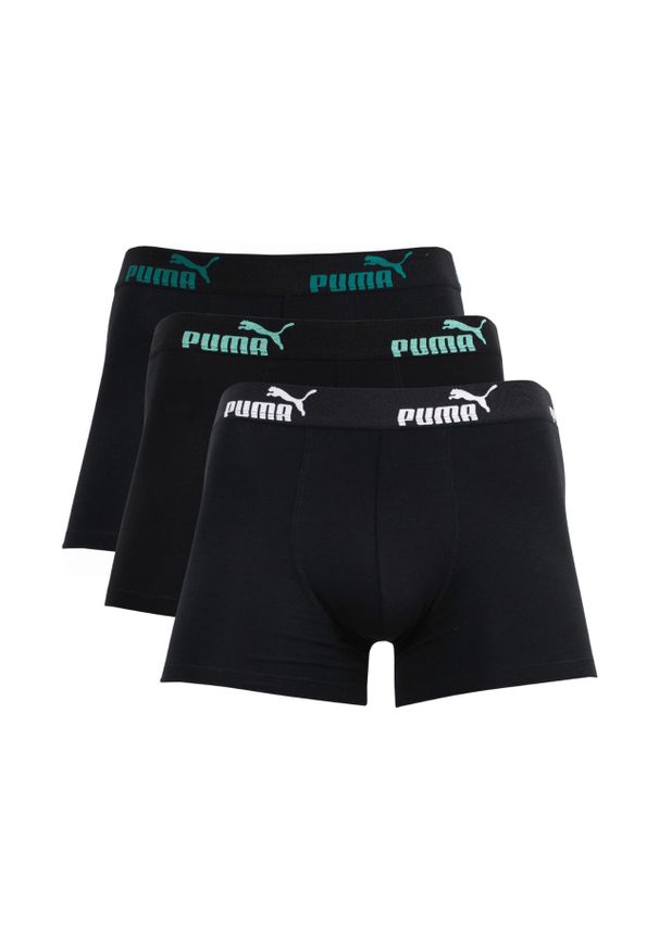 Bokserki męskie Puma 3-pack. Kolor: czarny. Materiał: bawełna. Długość: długie. Sport: fitness