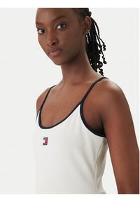 Tommy Jeans Sukienka codzienna DW0DW22335 Biały Slim Fit. Okazja: na co dzień. Kolor: biały. Materiał: bawełna. Typ sukienki: proste. Styl: casual #2