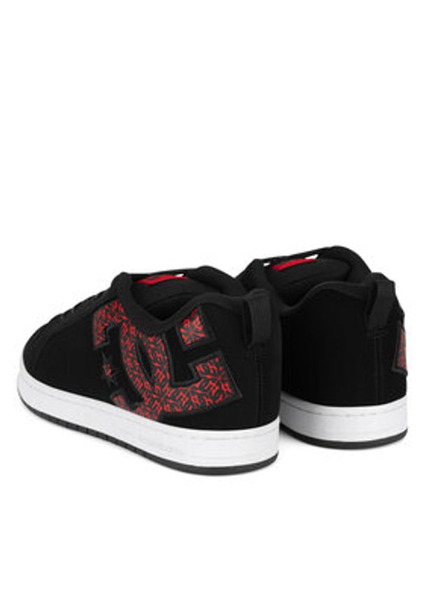 DC Shoes Sneakersy COURT GRAFFIK 300529-BW5 Czarny. Kolor: czarny. Materiał: skóra