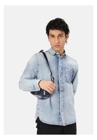 Tommy Jeans Koszula jeansowa DM0DM21362 Niebieski Regular Fit. Kolor: niebieski. Materiał: bawełna #4