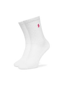 Polo Ralph Lauren Skarpety długie 455972889003 Biały. Kolor: biały. Materiał: materiał, bawełna