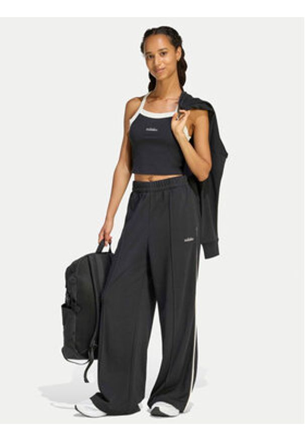 Adidas - adidas Top Seasonal Essentials Colorpop KC3936 Czarny Slim Fit. Kolor: czarny. Materiał: bawełna