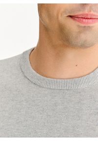 Pako Lorente - PAKO LORENTE – Szary bawełniany sweter z kaszmirem. Okazja: na co dzień. Kolor: szary. Materiał: bawełna, kaszmir. Sezon: jesień. Styl: casual #8