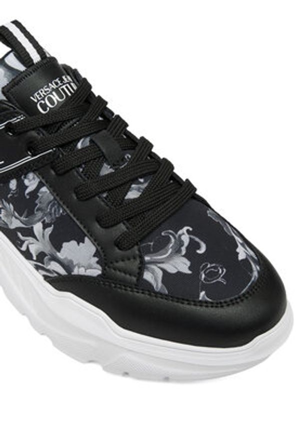 Versace Jeans Couture Sneakersy 79YA3SC2 Czarny. Kolor: czarny. Materiał: skóra