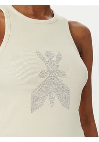 Patrizia Pepe Top 8M1768/J373-W413 Beżowy Slim Fit. Kolor: beżowy. Materiał: bawełna #4