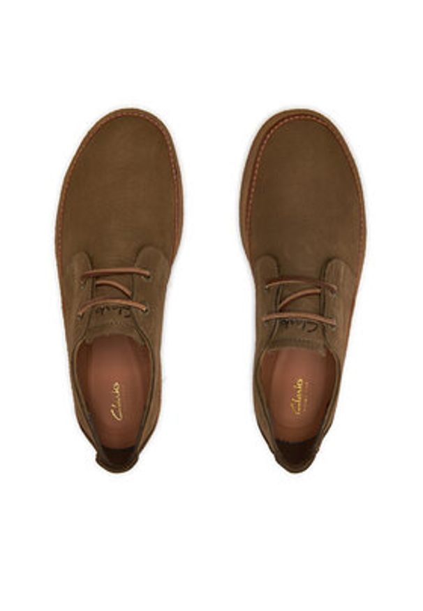 Clarks Półbuty Clarkwood Low 26176868 Brązowy. Kolor: brązowy. Materiał: skóra