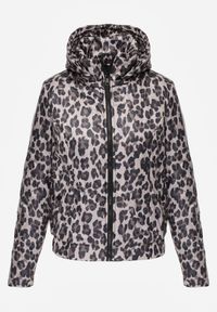 Renee - Różowa Panterkowa Kurtka z Odpinanym Kapturem Anastaera. Kolor: różowy. Materiał: poliester. Długość rękawa: długi rękaw. Sezon: wiosna #6