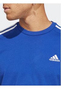 Adidas - adidas T-Shirt Essentials Single Jersey 3-Stripes T-Shirt IC9338 Niebieski Regular Fit. Kolor: niebieski. Materiał: bawełna #7