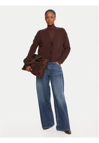 Weekend Max Mara Kardigan Filmato 2525346062 Brązowy Regular Fit. Kolor: brązowy. Materiał: wełna #3