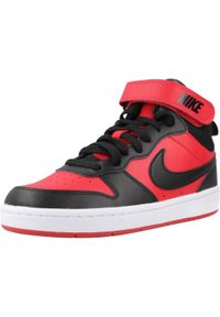 Buty do chodzenia damskie Nike Court Borough Mid 2. Kolor: czerwony. Materiał: skóra, materiał. Szerokość cholewki: normalna. Model: Nike Court. Sport: turystyka piesza #1