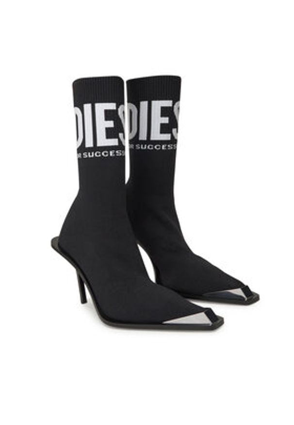 Diesel Botki D-Tona Y03492P3120 H4644 Czarny. Kolor: czarny. Materiał: materiał