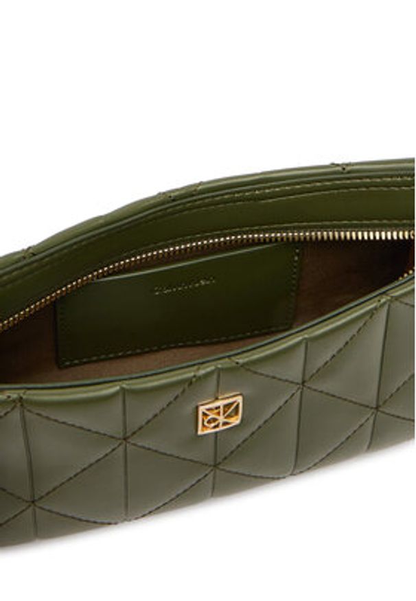 Calvin Klein Torebka Quilted Small Shoulder Bag LV04F3327G Zielony. Kolor: zielony. Materiał: skórzane
