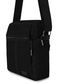 Męska Torebka Na Ramię - (Listonoszka) - Pako Jeans - Czarna. Kolor: czarny. Materiał: poliester #1
