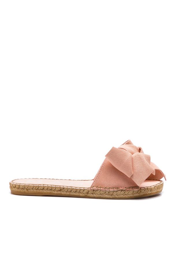 Manebi Espadryle Sandals With Bow W 1.4 J0 Różowy. Kolor: różowy. Materiał: zamsz, skóra