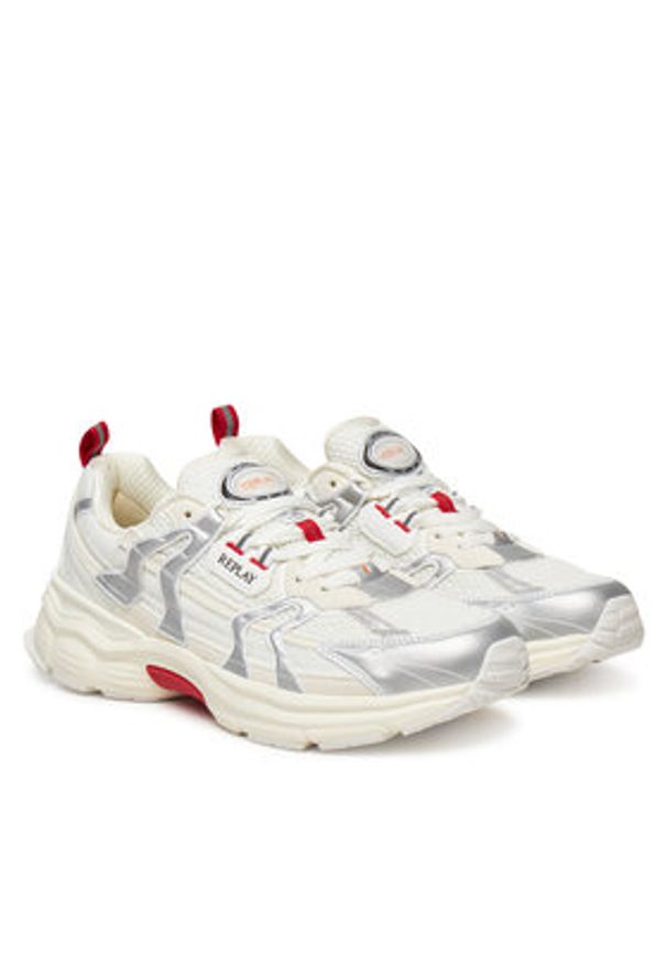 Replay - REPLAY Sneakersy GMSD5 .000.C0002T Biały. Kolor: biały. Materiał: materiał