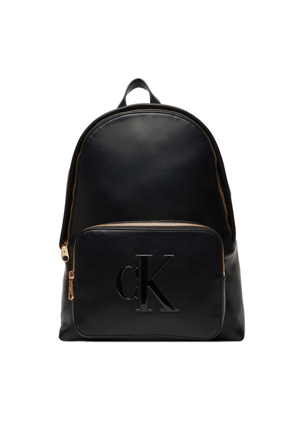 Calvin Klein Plecak Bold Ck Backpack LV04F3233G Czarny. Kolor: czarny. Materiał: skóra