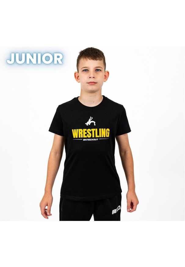 KNOCKOUT - Dzieci zapaśnicze t Knockout. Kolor: czarny. Sport: fitness