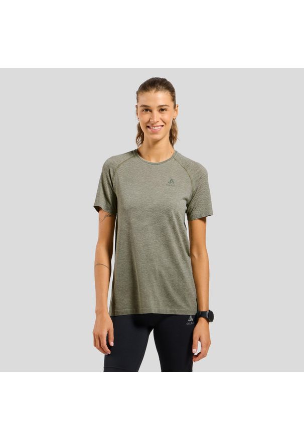 Koszulka damska Odlo ESSENTIAL SEAMLESS T-shirt crew neck l/s. Kolor: szary. Sport: bieganie
