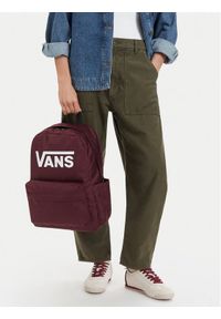 Vans Plecak C-OLD SKOOL PRINT VN000H504QU1 Bordowy. Kolor: czerwony. Materiał: materiał. Wzór: nadruk #1