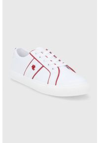 Lauren Ralph Lauren buty skórzane JANSON2 802852189001.100 kolor biały. Nosek buta: okrągły. Zapięcie: sznurówki. Kolor: biały. Materiał: skóra #5