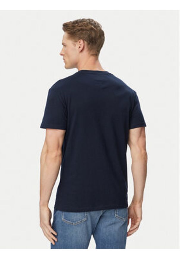 Tommy Jeans T-Shirt Graphic DM0DM23376 Granatowy Slim Fit. Kolor: niebieski. Materiał: bawełna
