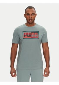 Puma T-Shirt Graphics Box 684827 Zielony Regular Fit. Kolor: zielony. Materiał: bawełna