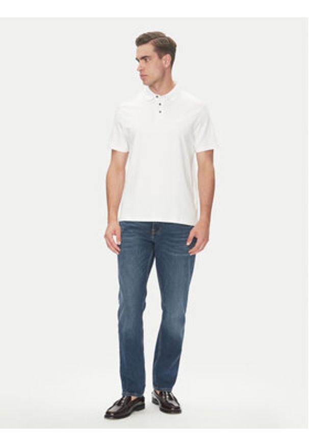 Calvin Klein Polo Supima LV04LB276G Biały Regular Fit. Typ kołnierza: polo. Kolor: biały. Materiał: bawełna