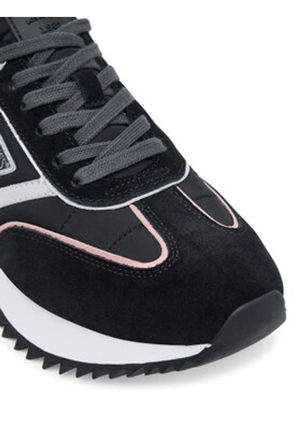 Guess Sneakersy FLTBAI SUE12 Czarny. Kolor: czarny. Materiał: skóra, zamsz