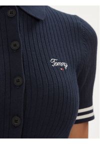 Tommy Jeans Bluzka Script DW0DW17761 Granatowy Slim Fit. Kolor: niebieski. Materiał: bawełna #2