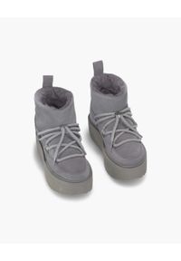 Inuikii - Śniegowce damskie INUIKII CLASSIC LOW PLATFORM. Okazja: na spacer, do pracy, na co dzień. Kolor: szary. Obcas: na platformie. Styl: casual