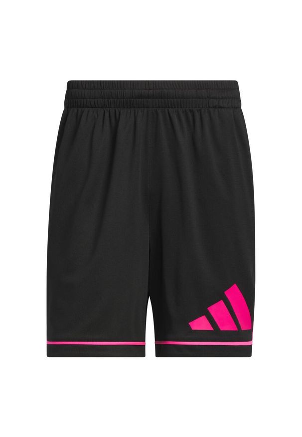 Adidas - Szorty adidas Basketball Badge of Sport. Kolor: wielokolorowy, pomarańczowy, czarny. Materiał: materiał. Sport: koszykówka