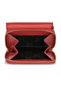 Ochnik - Czerwony skórzany portfel damski z ochroną RFID. Kolor: czerwony. Materiał: skóra #2